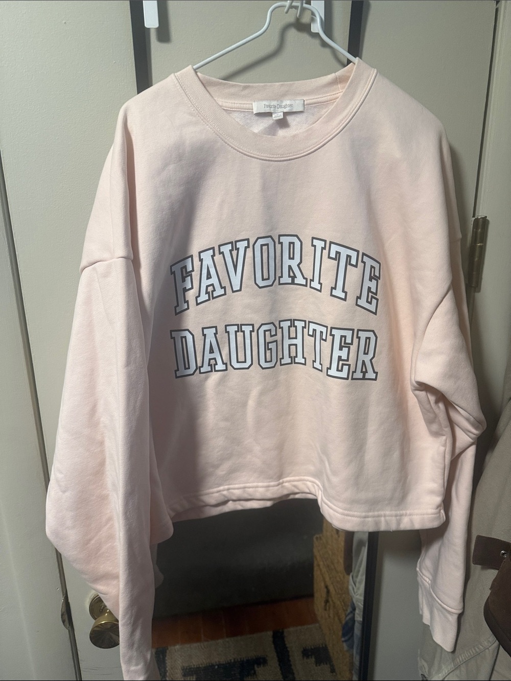 Favorite Daughter Light Pink Graphic Crewneck Sweatshirt